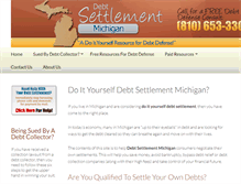 Tablet Screenshot of debtsettlementmichigan.net